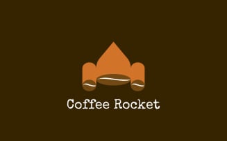 Coffee Rocket Logo Design Template