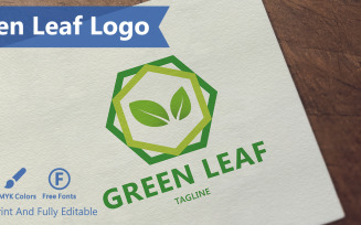 Green Leaf Natural Logo template