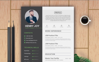 Henry joy - Graphic Design Professional Resume Template