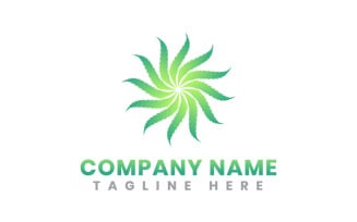 Modern Hemp Idea Business Logo Template