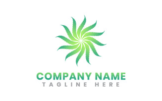 Modern Hemp Idea Business Logo Template