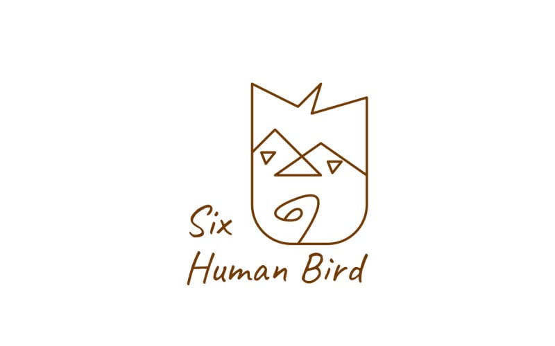 Six Human Bird Logo Design Template Logo Template