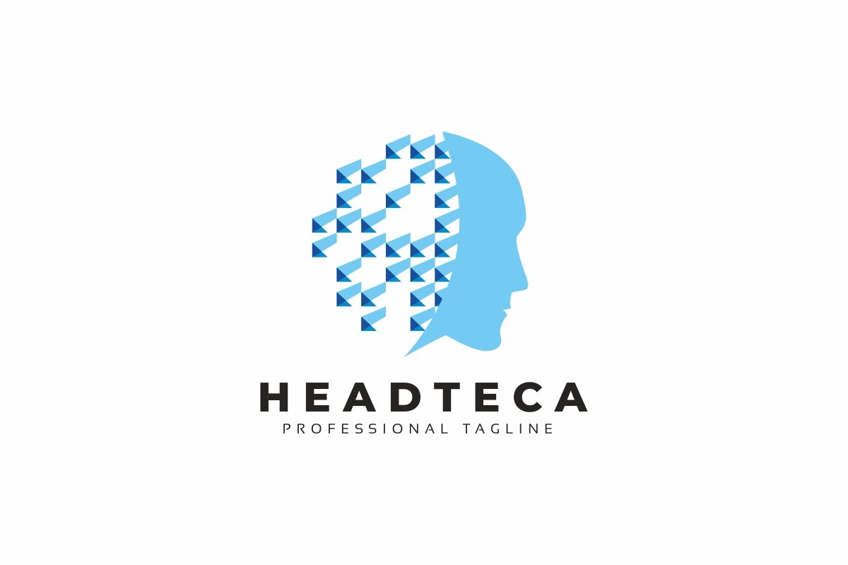 Template #184228 Facedigital Humanelectronicfaceheadhumanhuman Webdesign Template - Logo template Preview