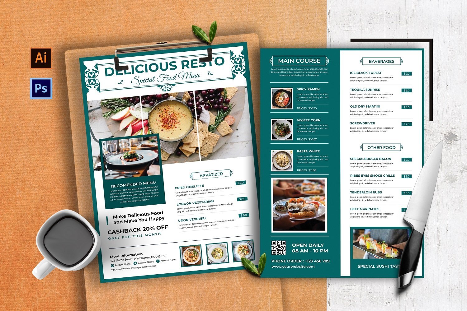 Template #184261 Menu Business Webdesign Template - Logo template Preview