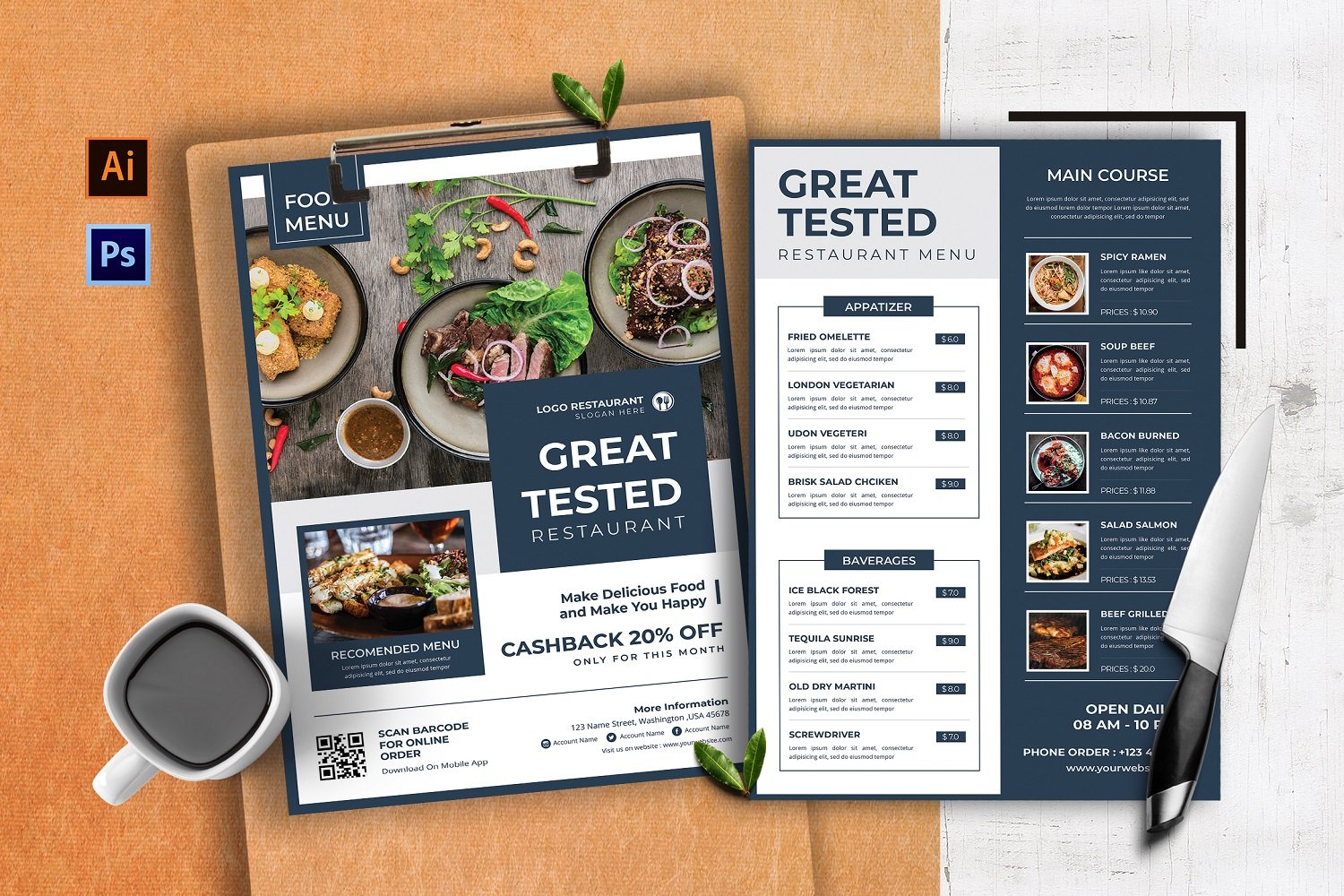 Template #184262 Menu Business Webdesign Template - Logo template Preview