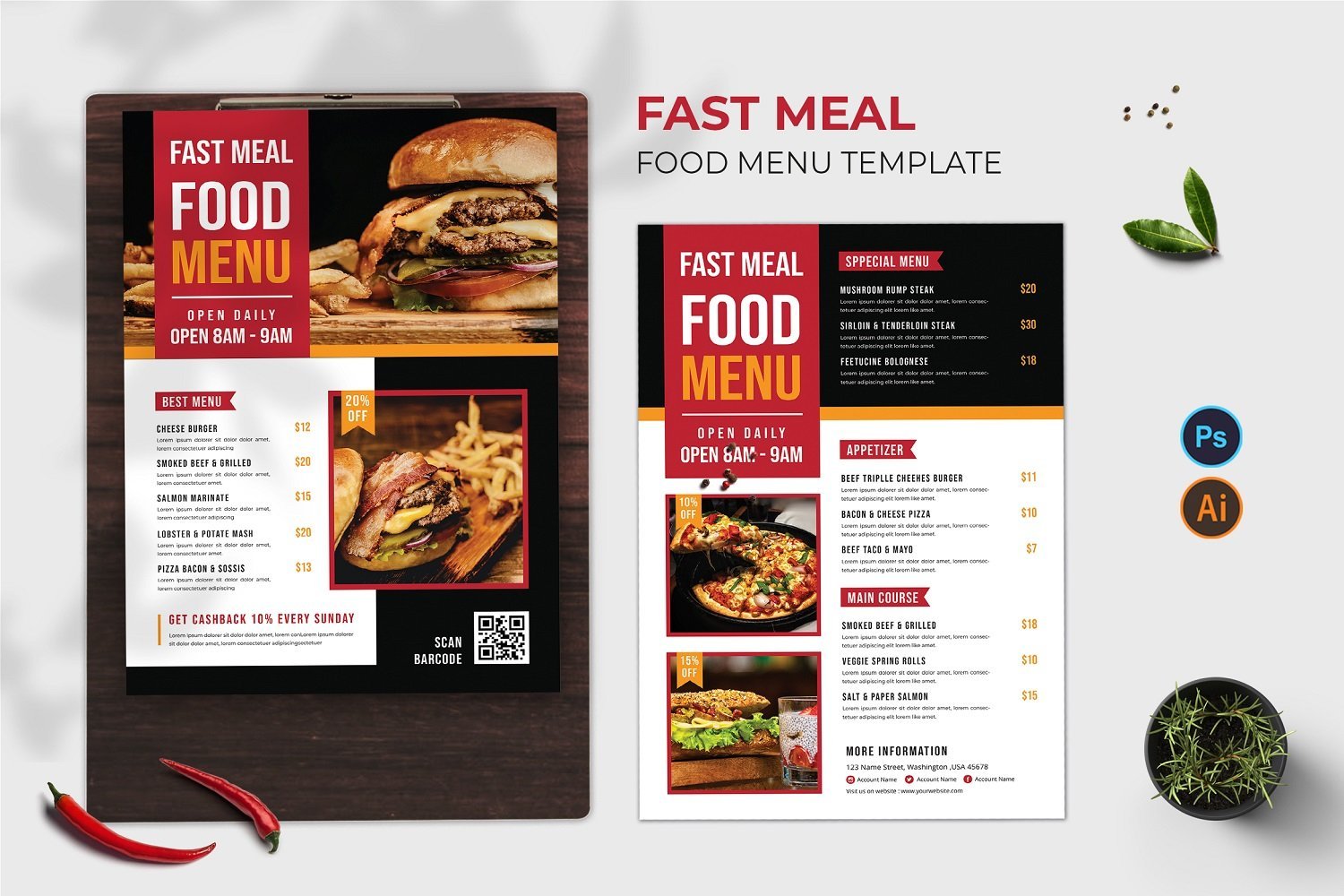 Template #184264 Menu Business Webdesign Template - Logo template Preview