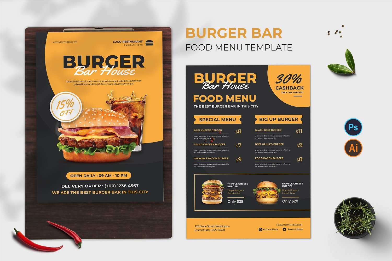 Template #184265 Menu Business Webdesign Template - Logo template Preview