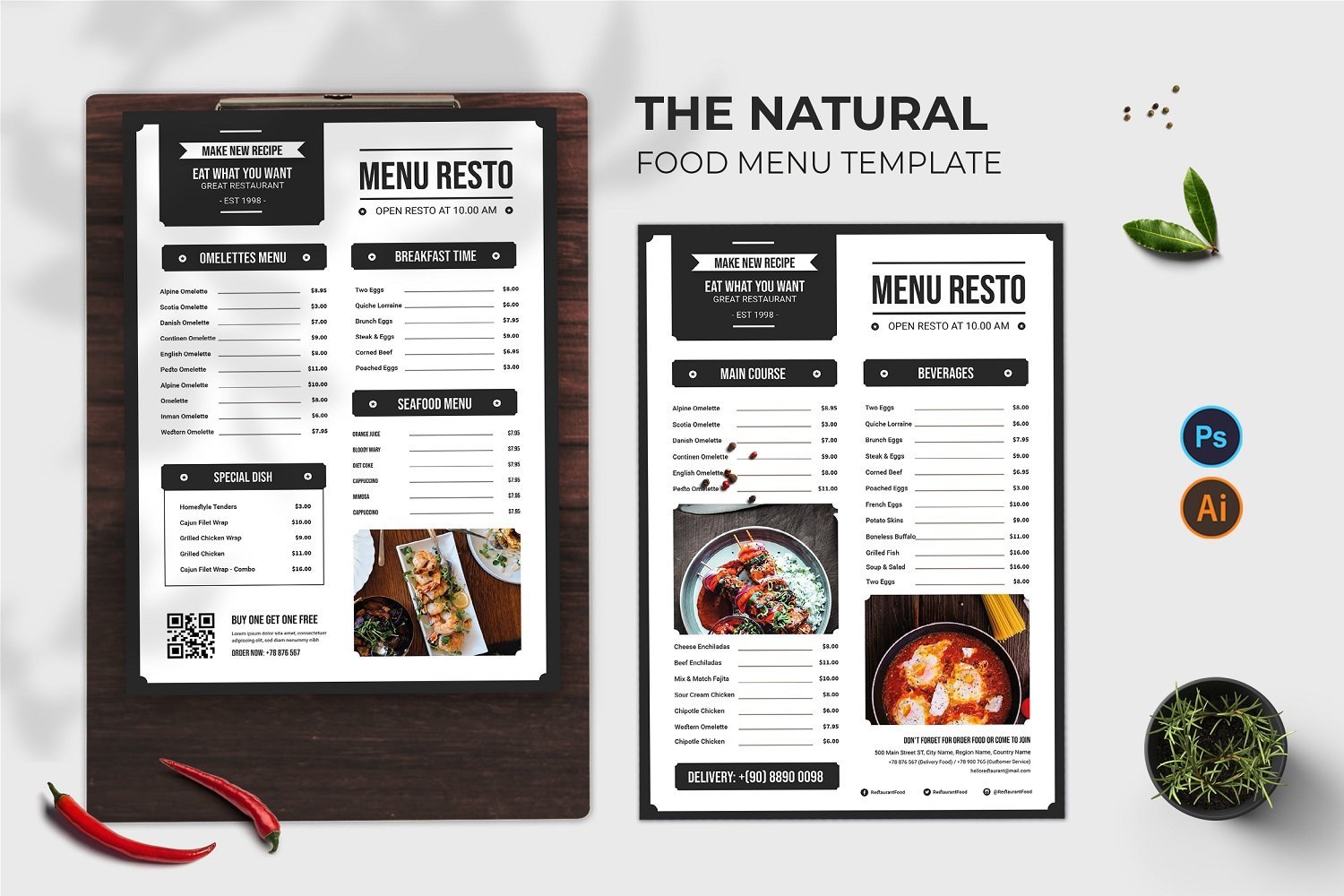 Kit Graphique #184266 Restaurant Menu Divers Modles Web - Logo template Preview