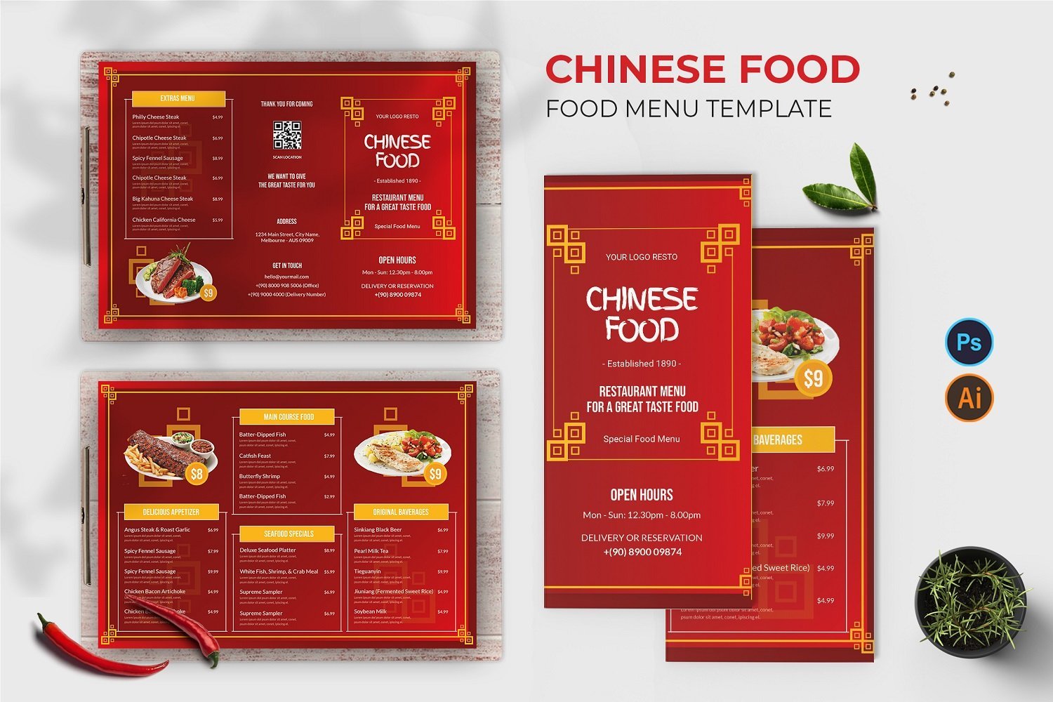 Template #184270 Menu Business Webdesign Template - Logo template Preview