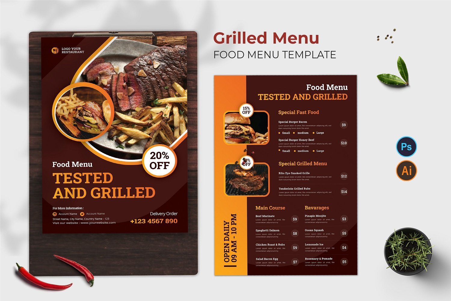 Template #184272 Menu Business Webdesign Template - Logo template Preview