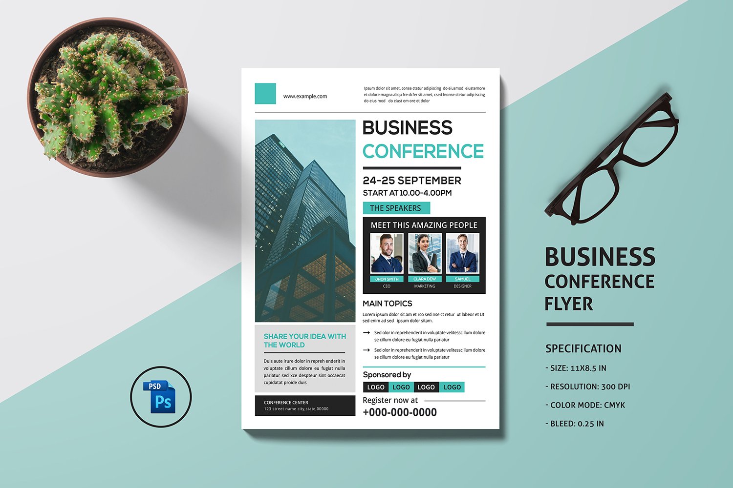 Template #184282 Conference Flyer Webdesign Template - Logo template Preview