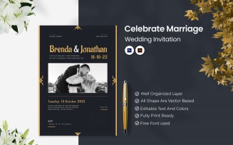 Celebrate Marriage Wedding Invitation