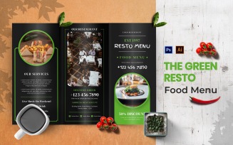 Green Resto Food Menu Print Template
