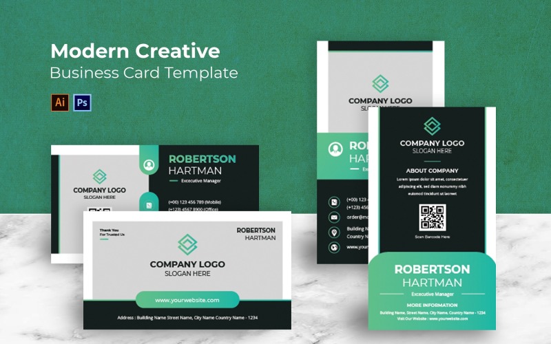 Modern Creative Businesss Card Corporate Identity