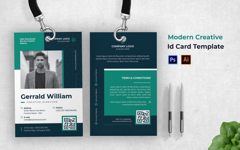 Modern Creative Id Card Template Corporate Identity
