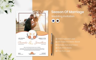 Season Of Marriage Wedding Invitation