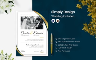 Simply Design Wedding Invitation