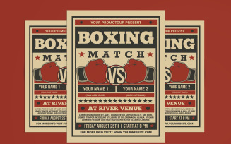 Boxing Match Flyer Template