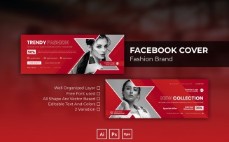 Fashion Brand Facebook Cover Social Media