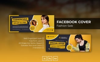 Fashion Sales Facebook Cover Social Media