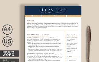 Lucas Resume Template Word + Pages