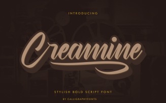 Creamine Lettering Calligraphy Font