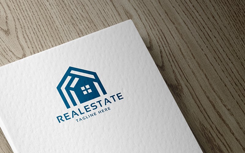 Professional Blue Real Estate Logo template Logo Template
