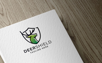Professional Deer Shield Logo template