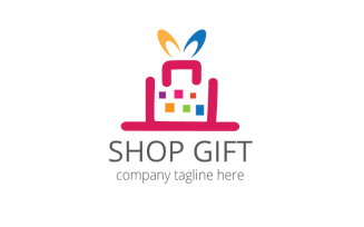 Shop Gift Color Logo Template