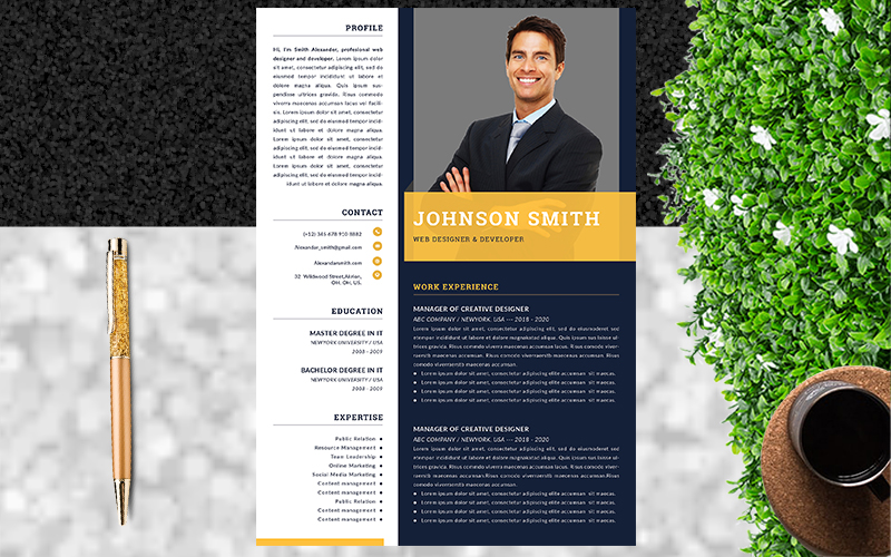 Template #184532 Page3 Pagea4cleancvdesignelegantelegant Webdesign Template - Logo template Preview