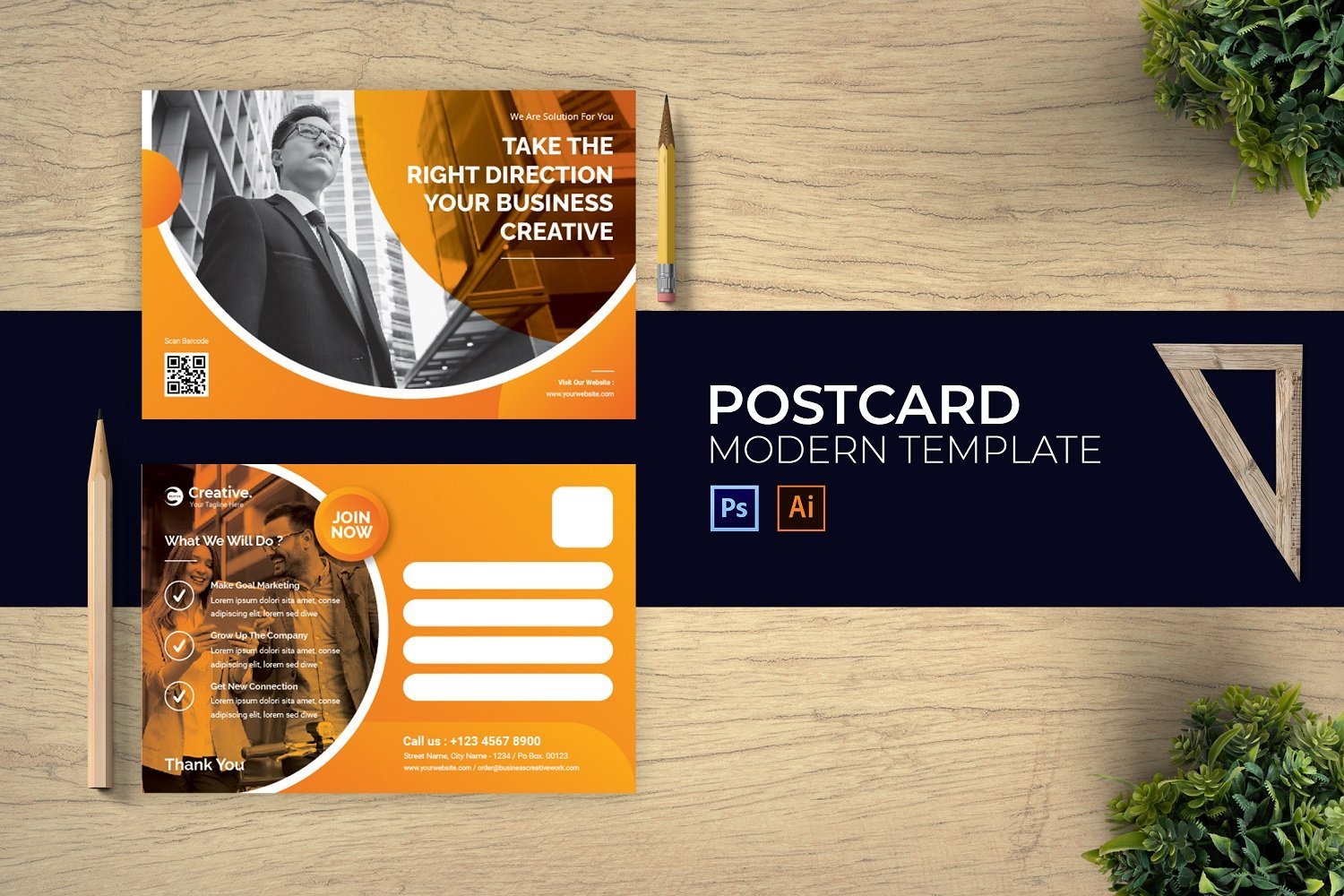 Template #184575 Creative Postcard Webdesign Template - Logo template Preview