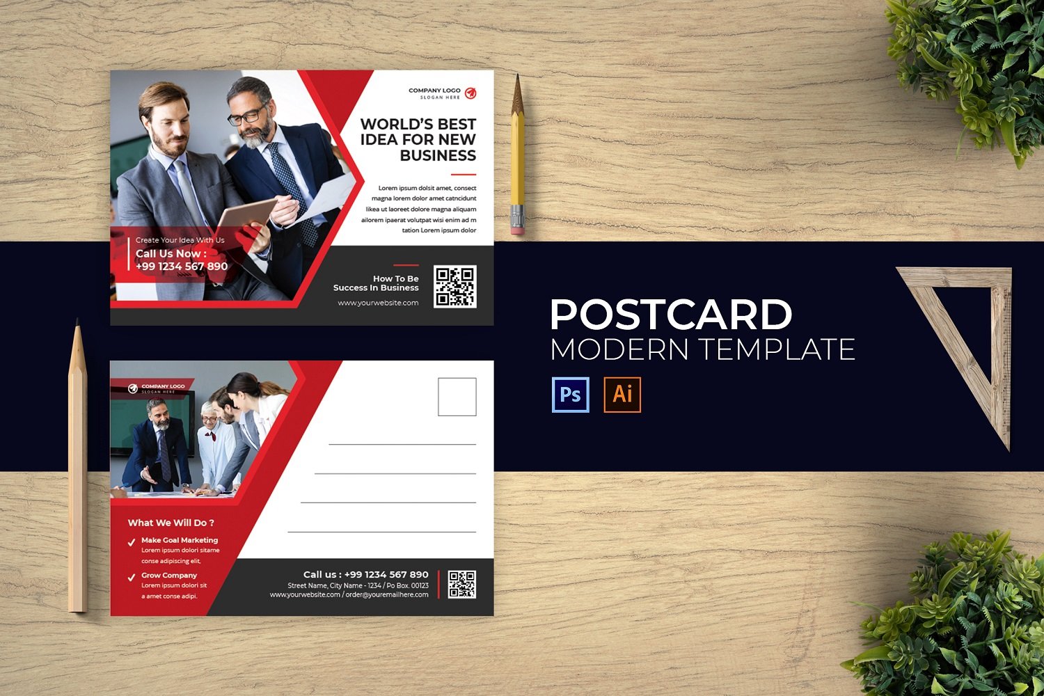 Template #184579 Creative Postcard Webdesign Template - Logo template Preview