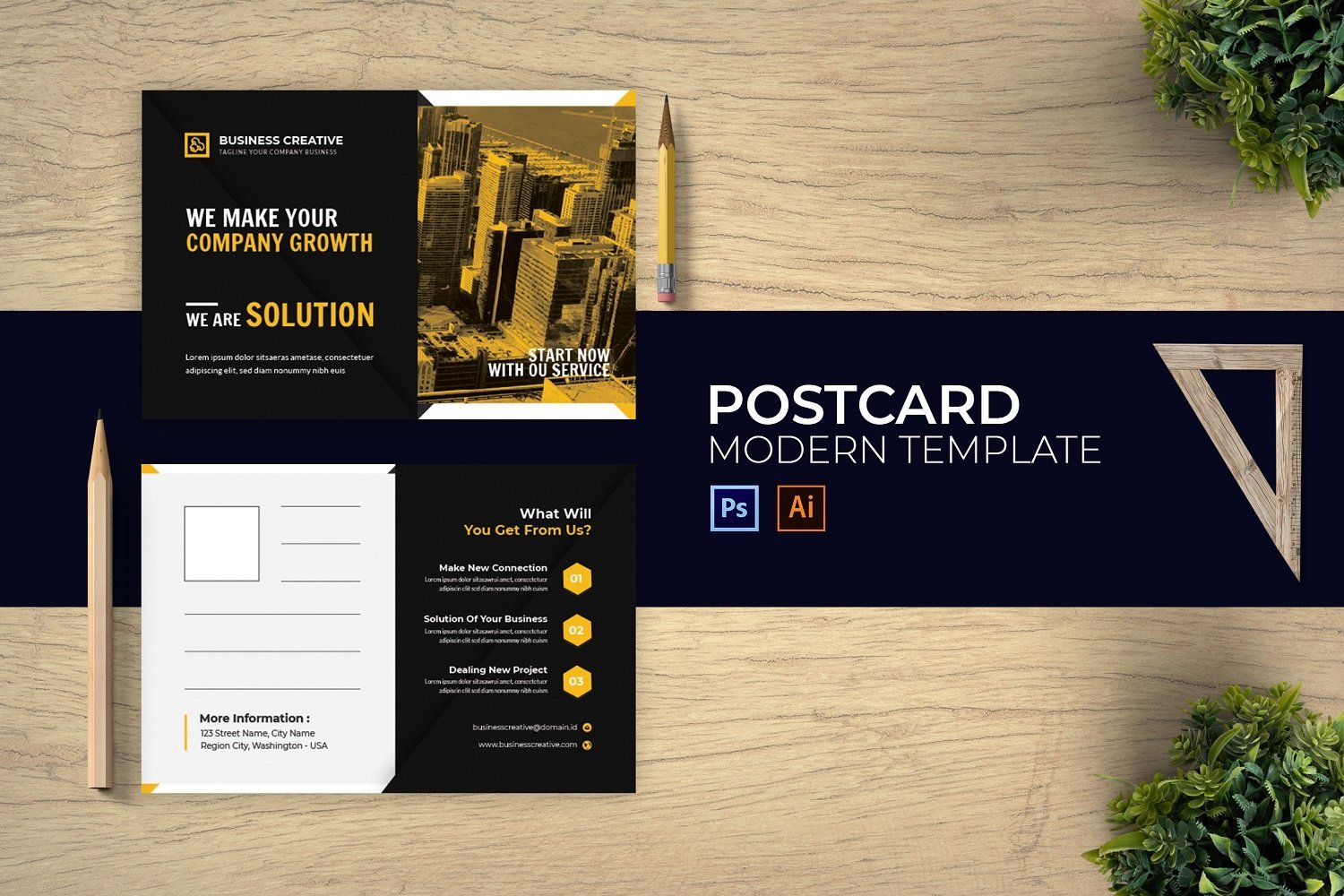 Template #184582 Creative Postcard Webdesign Template - Logo template Preview