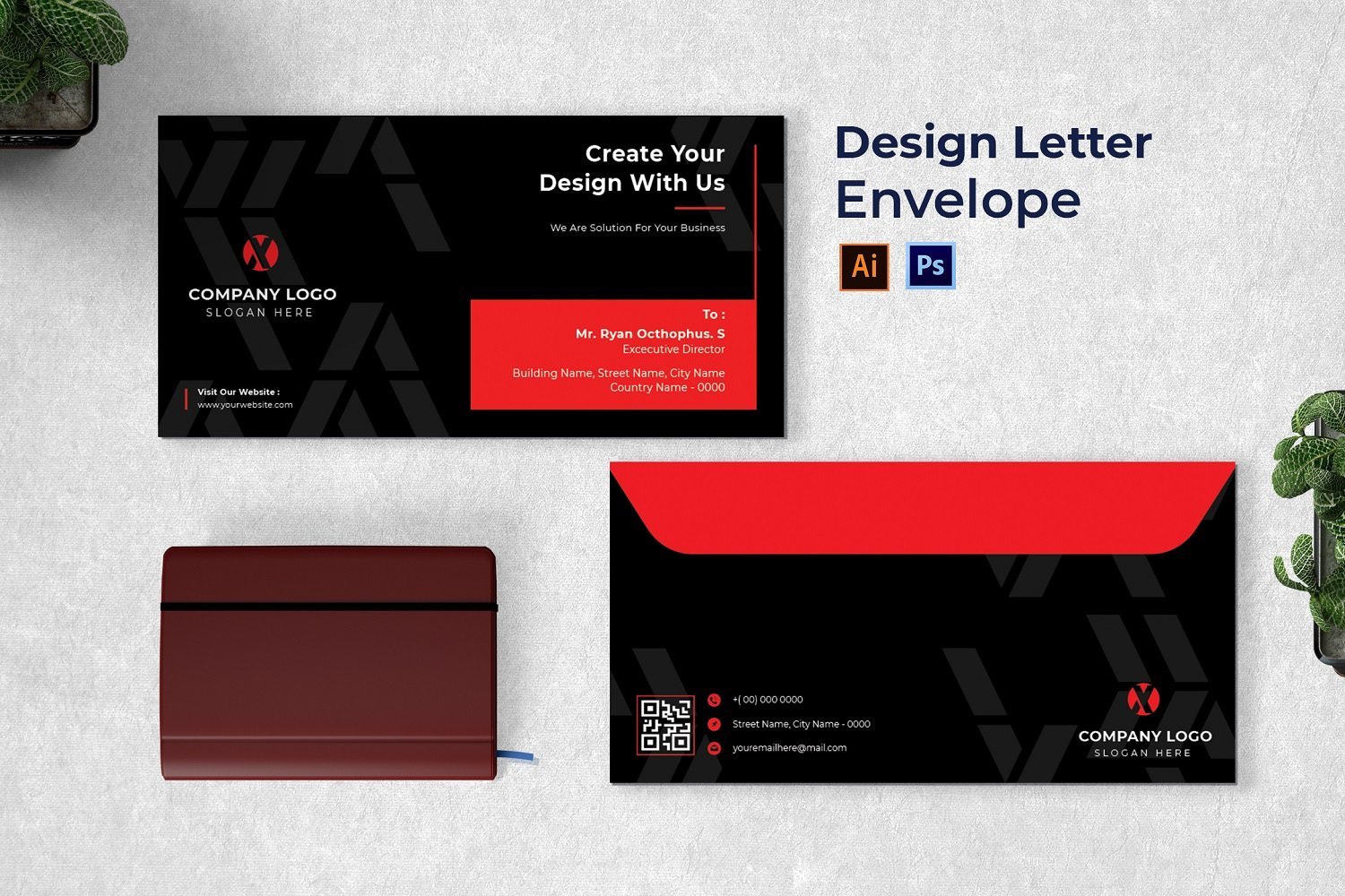 Kit Graphique #184596 Envelope Papier Divers Modles Web - Logo template Preview