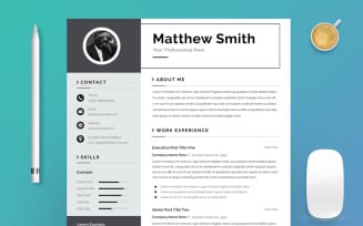 Black and White Resume and Cover Letter Layout Printable Resume Templates