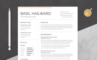 Clean Resume Layout with Cover Letter