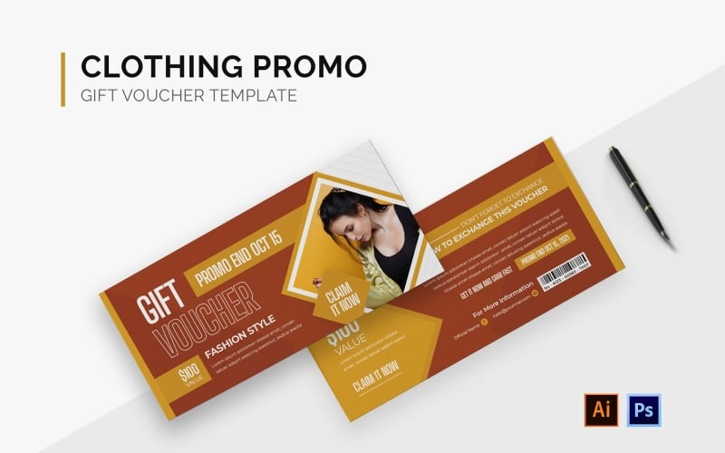 Clothing Promo Gift Voucher Corporate Identity