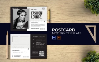 Fashion Lounge Post Card Print Template