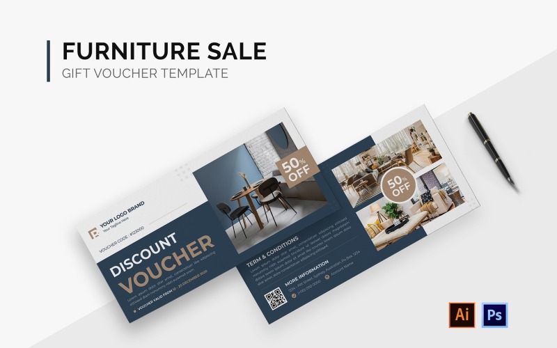 Furniture Sale Gift Voucher Corporate Identity