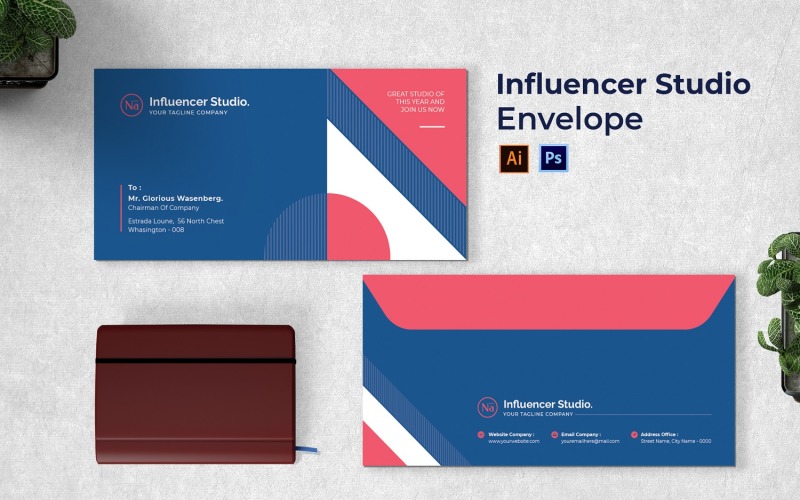 Influencer Studio Envelope Corporate Identity