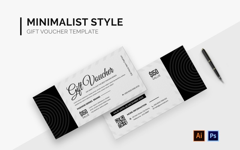 Minimalist Style Gift Voucher Corporate Identity