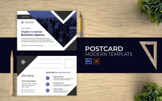 Project Agency Post Card Print Template