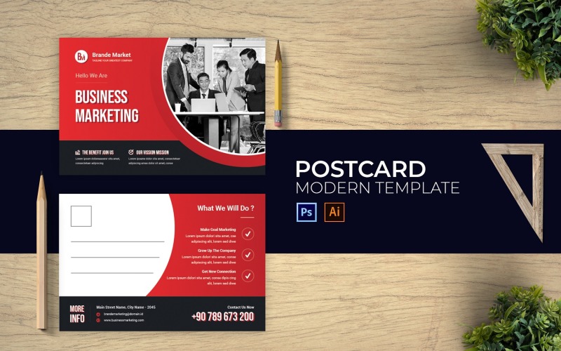 Sales Business Post Card Print Corporate identity template Corporate Identity