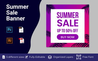 Summer Sale Social Media Posts Templates Design
