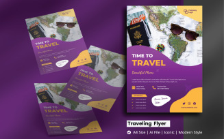 Tropical Traveling Flyer Corporate Identity Template