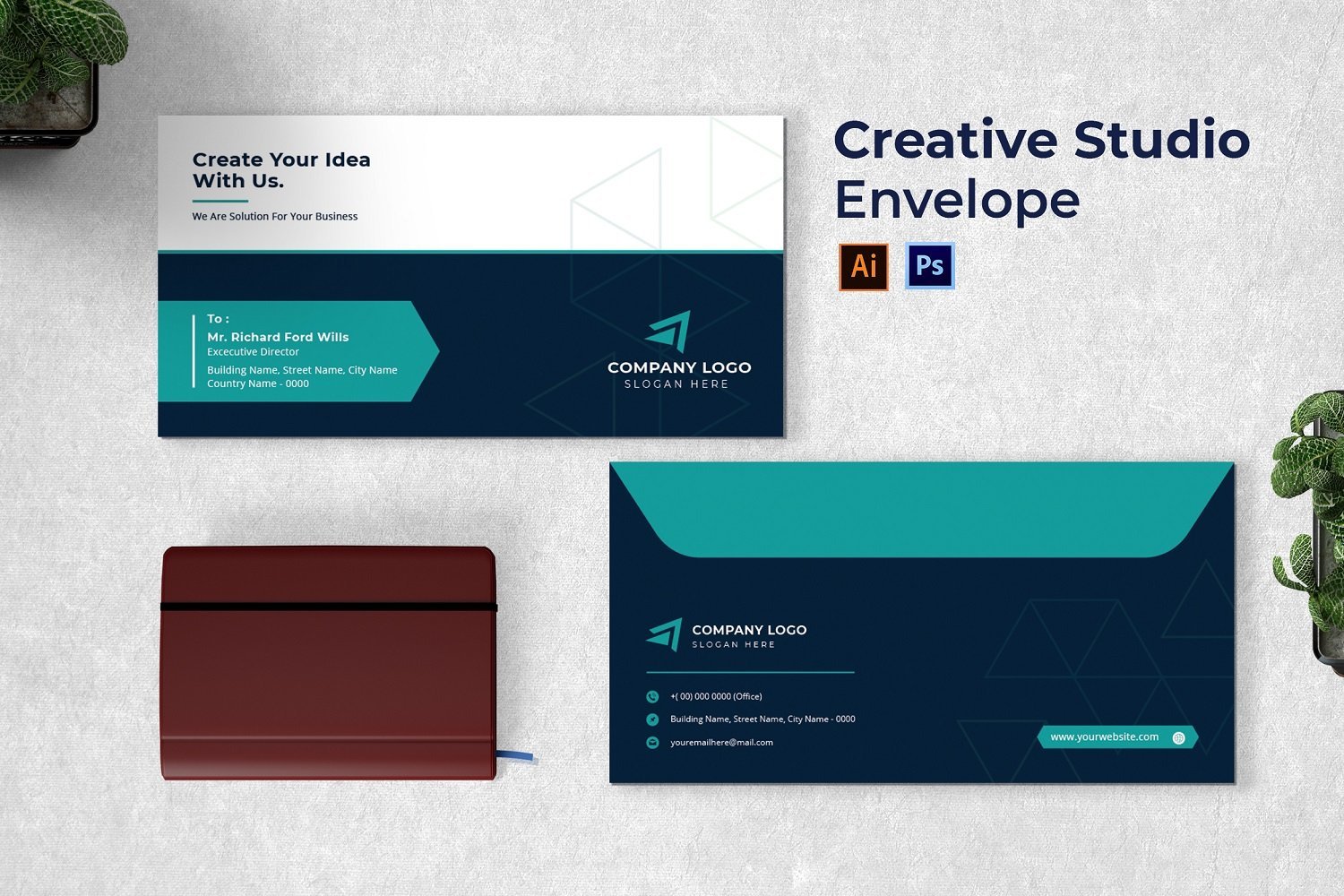 Kit Graphique #184600 Envelope Papier Divers Modles Web - Logo template Preview