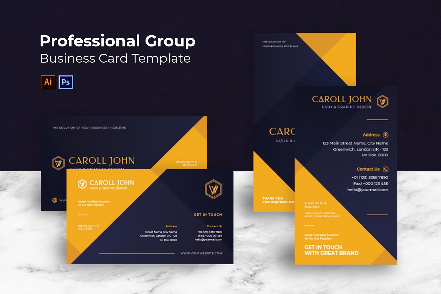 Kit Graphique #184656 Card Business Divers Modles Web - Logo template Preview