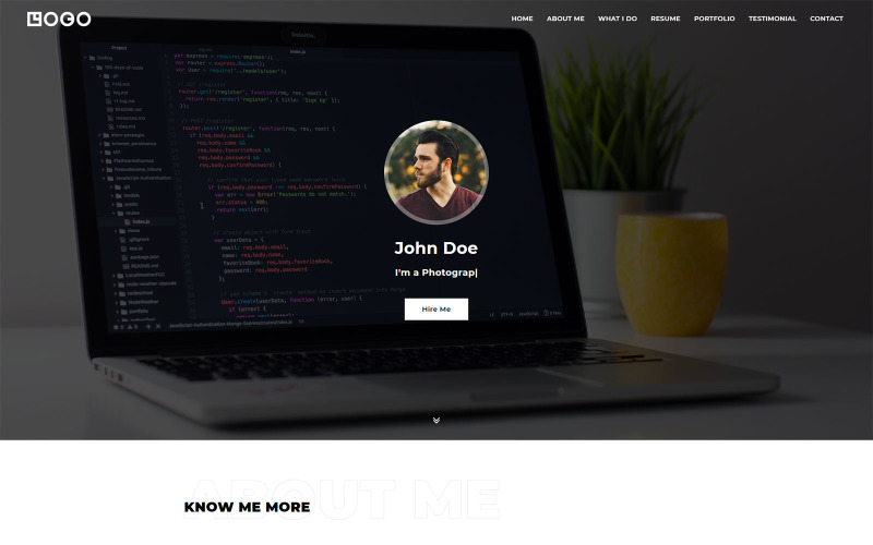 Black Bull - Personal, Portfolio, CV and Resume Website HTML Template Landing Page Template