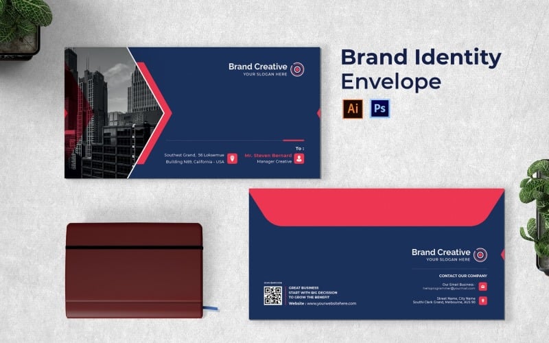 Brand Identity Envelope Print Template Corporate Identity