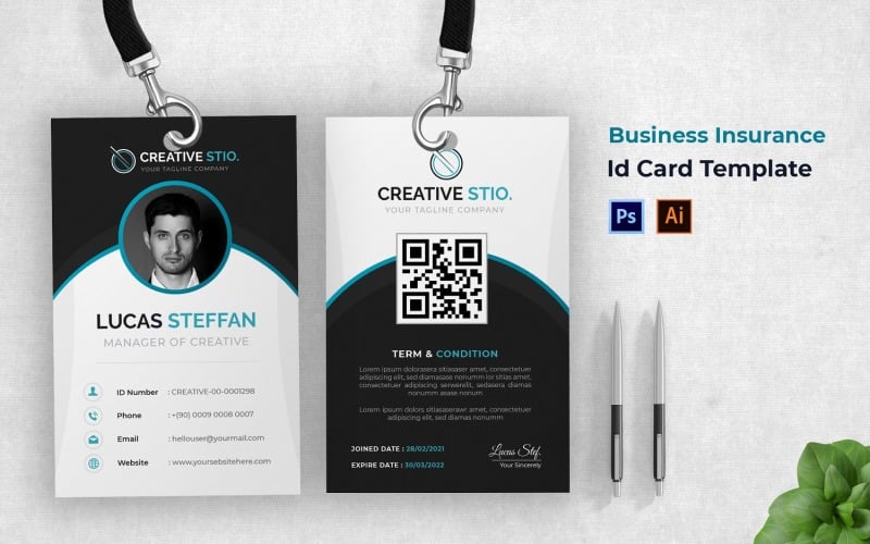 Business Insurance Id Card Corporate Identity